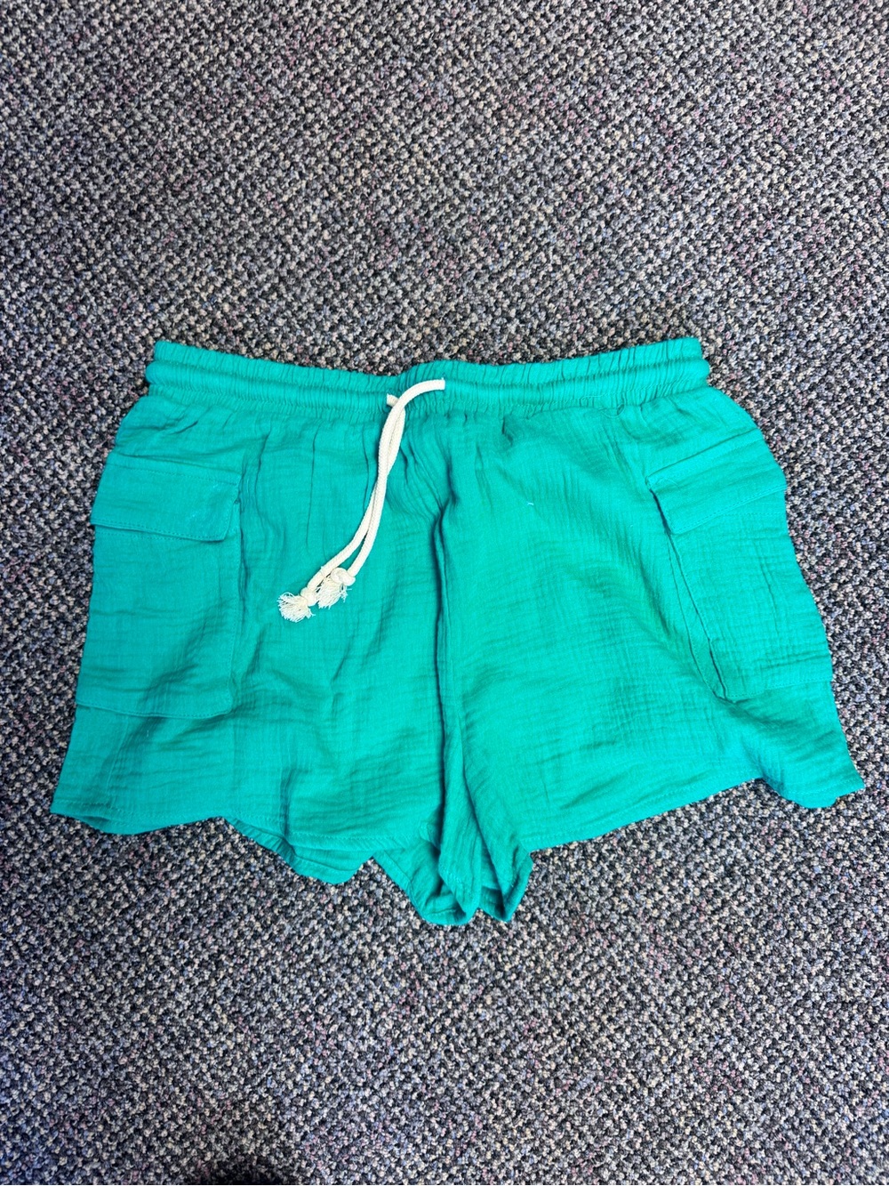 Altar'd State Teal Drawstring Casual Shorts